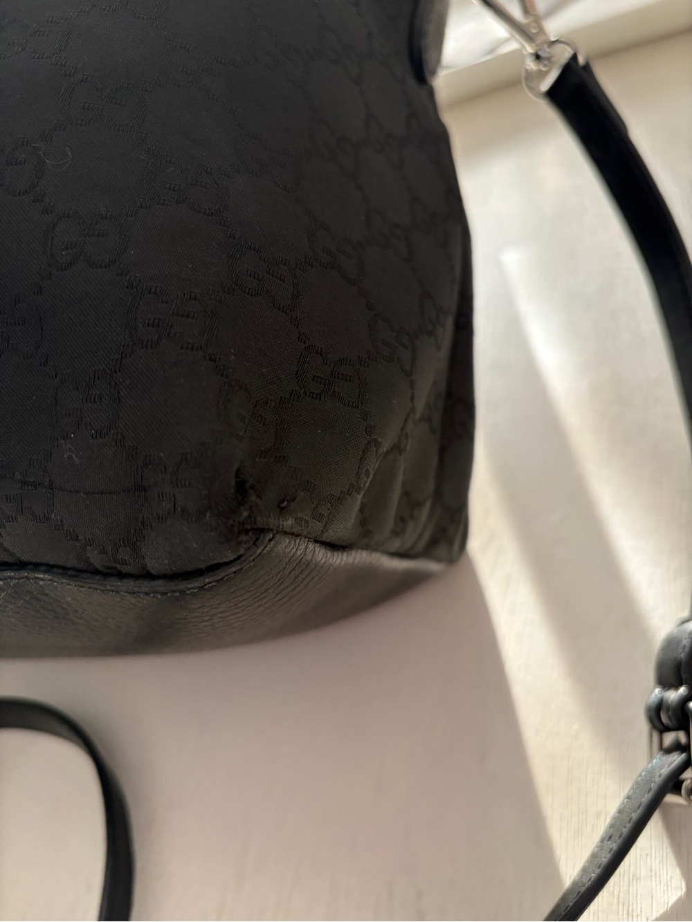 Gucci Black GG Charm Dome Satchel featuring silver-tone hardware - Picture 11 of 15